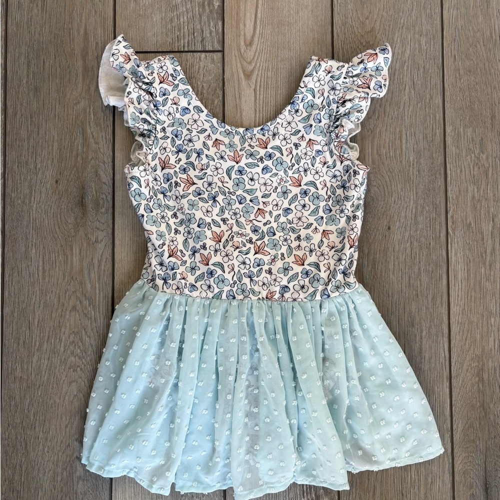 Floral Swiss Dot Leotard